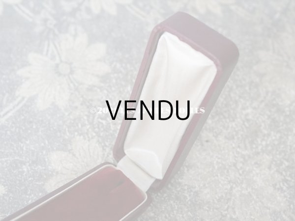 画像6: 1900年代 アンティーク ジュエリーボックス 金彩入り ボルドー (6)