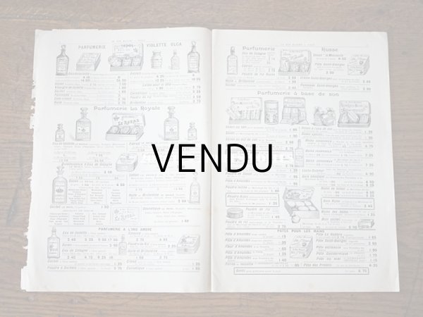 画像4: アンティーク ボンマルシェのカタログ　パフュームリー ・　ファン （扇) PARFUMERIE BROSSERIE EVENTAILS - AU BON MARCHE - (4)