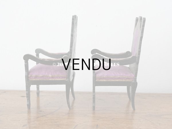 画像4: 19世紀 アンティーク  ミニョネット用　チェア　2点セット 家具　 (4)