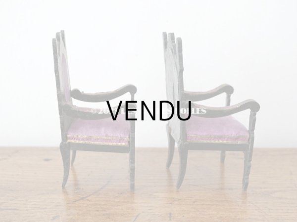 画像5: 19世紀 アンティーク  ミニョネット用　チェア　2点セット 家具　 (5)