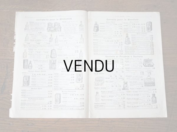 画像6: アンティーク ボンマルシェのカタログ　パフュームリー ・　ファン （扇) PARFUMERIE BROSSERIE EVENTAILS - AU BON MARCHE - (6)