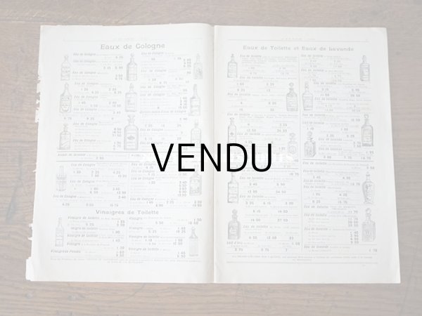 画像5: アンティーク ボンマルシェのカタログ　パフュームリー ・　ファン （扇) PARFUMERIE BROSSERIE EVENTAILS - AU BON MARCHE - (5)