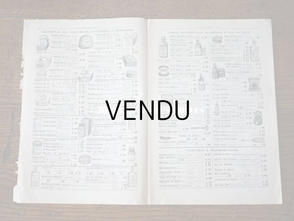 画像8: アンティーク ボンマルシェのカタログ　パフュームリー ・　ファン （扇) PARFUMERIE BROSSERIE EVENTAILS - AU BON MARCHE - (8)