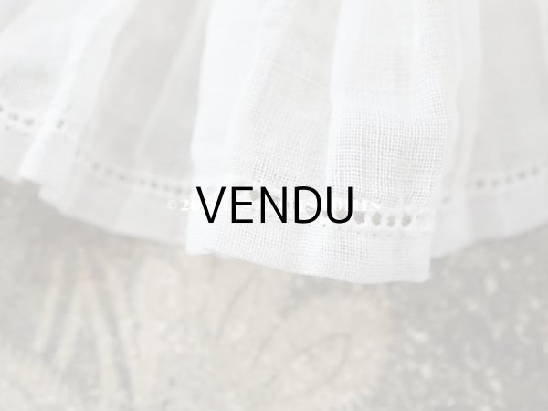 画像4: アンティーク プリーツリボン オフホワイト 1.5m  6.9cm幅   (4)