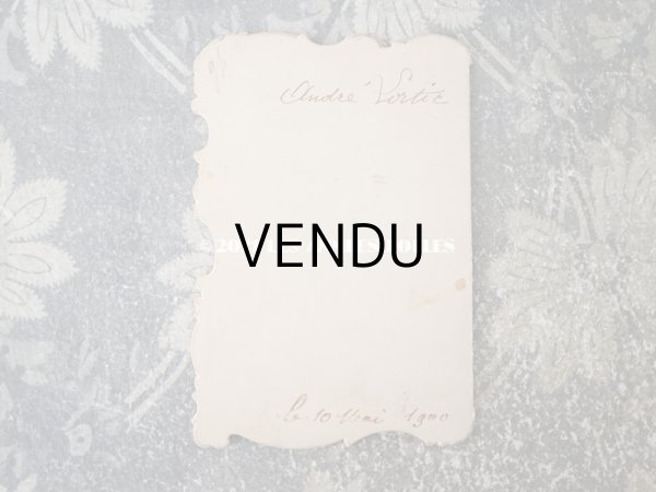 画像3: 1900年 アンティーク  初聖体の立体カード 見開き型　鈴蘭　＆　勿忘草  (3)