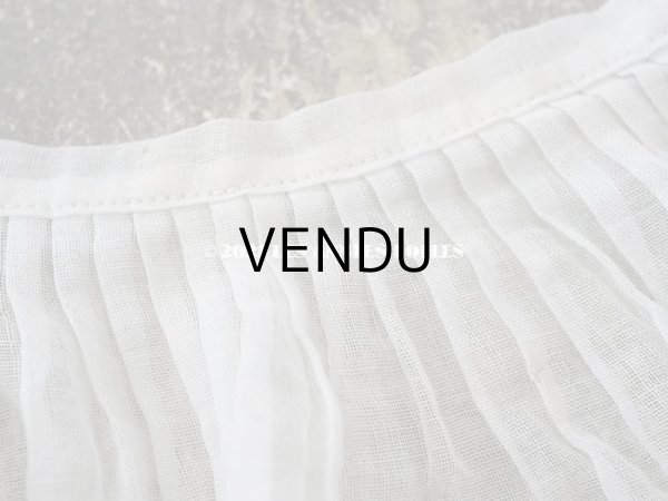 画像7: アンティーク プリーツリボン オフホワイト 1.5m  6.9cm幅   (7)