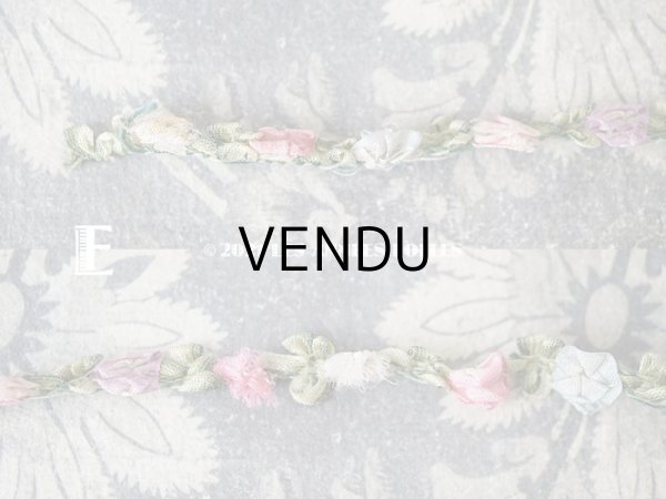 画像17: アンティーク シルク製 6色の薔薇のロココトリム  (17)