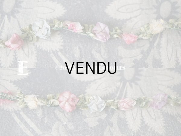 画像18: アンティーク シルク製 6色の薔薇のロココトリム  (18)