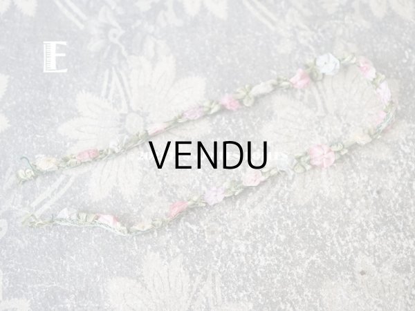 画像16: アンティーク シルク製 6色の薔薇のロココトリム  (16)