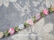 画像1: アンティーク シルク製 6色の薔薇のロココトリム  (1)