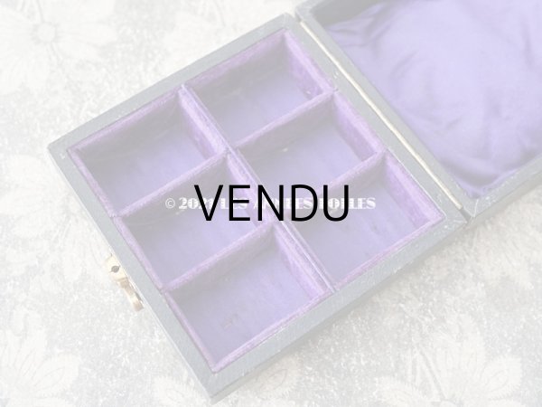 画像9: 19世紀末　アンティーク 大きなジュエリーボックス プレゼンテーションボックス 紫のベルベット (9)