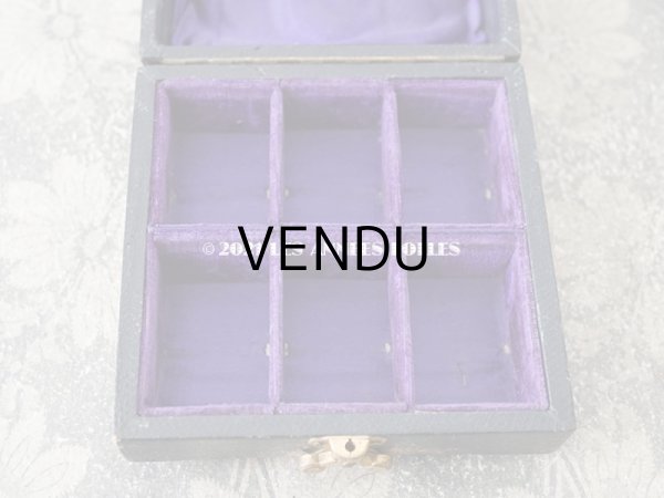 画像12: 19世紀末　アンティーク 大きなジュエリーボックス プレゼンテーションボックス 紫のベルベット (12)