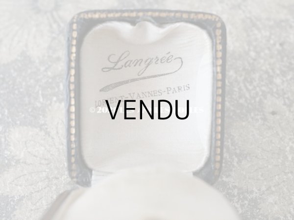 画像8: 1900年代 アンティーク  リングボックス　金彩入り ダークグリーン ジュエリーボックス (8)