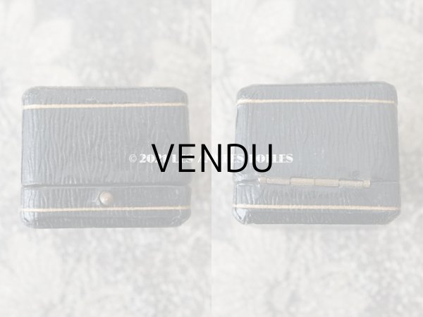 画像3: 1900年代 アンティーク  リングボックス　金彩入り ダークグリーン ジュエリーボックス (3)