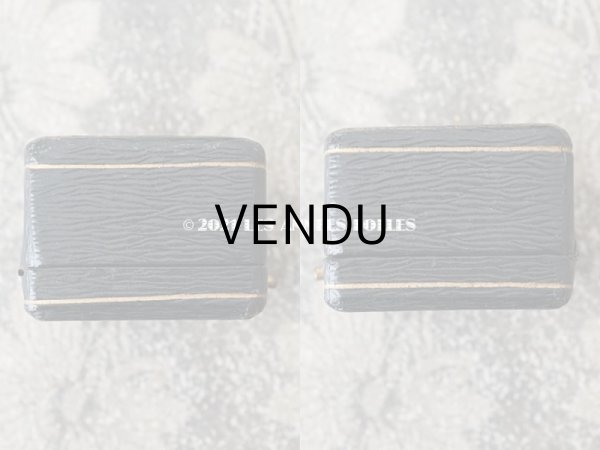 画像4: 1900年代 アンティーク  リングボックス　金彩入り ダークグリーン ジュエリーボックス (4)