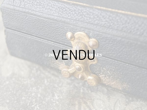 画像6: 19世紀末　アンティーク 大きなジュエリーボックス プレゼンテーションボックス 紫のベルベット (6)