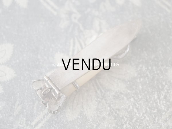 画像7: アンティーク 　手のモチーフのクラヴィエ シャトレーヌ　マザーオブパール (7)