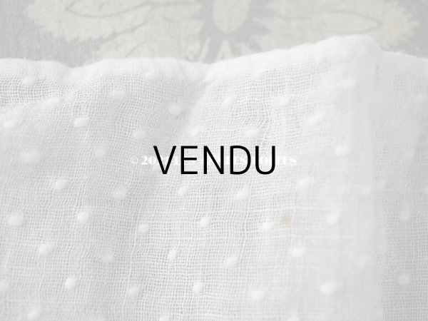 画像7: アンティーク  ドットの刺繍入り コットン生地  (7)
