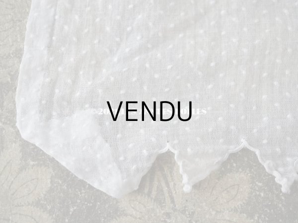 画像7: アンティーク  ドット（楕円)の刺繍入り コットン生地 89×38cm (7)