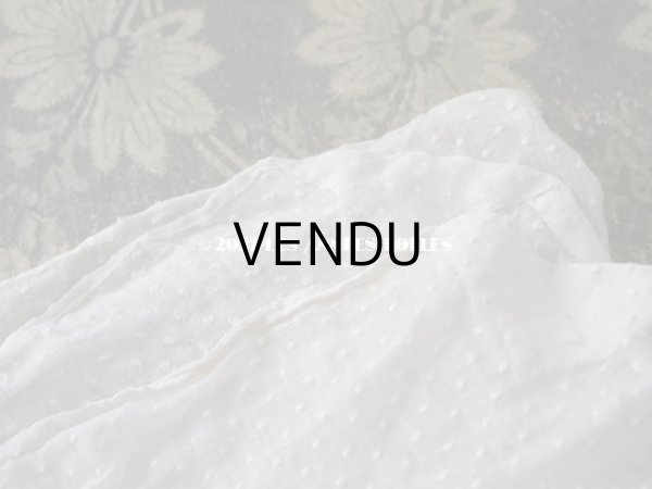 画像13: アンティーク  ドットの刺繍入り コットン生地  (13)