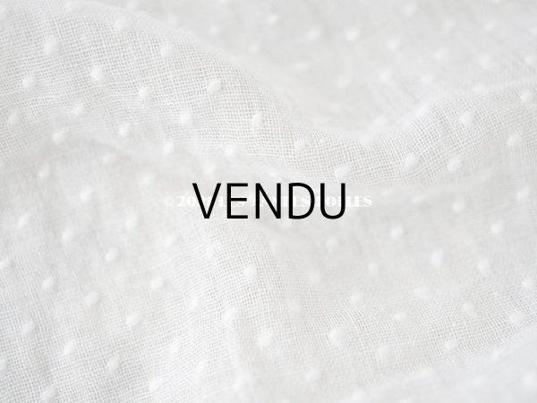 画像3: アンティーク  ドットの刺繍入り コットン生地  (3)