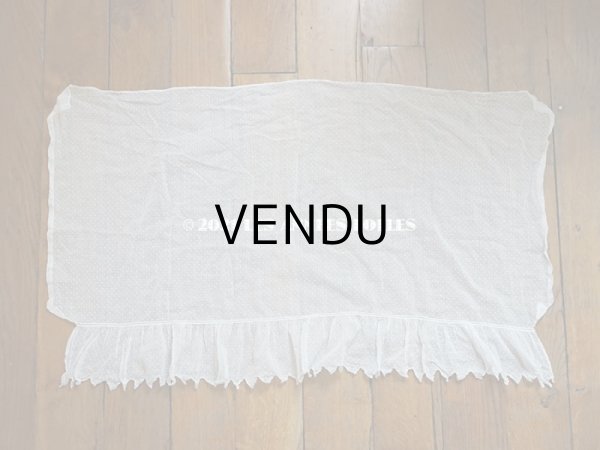 画像16: アンティーク  ドットの刺繍入り コットン生地  (16)