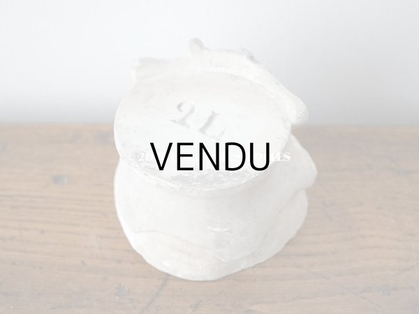 画像5: 1900年代 アンティーク マリア像の台座　石膏製 天使＆リボンのロカイユ装飾 M (5)