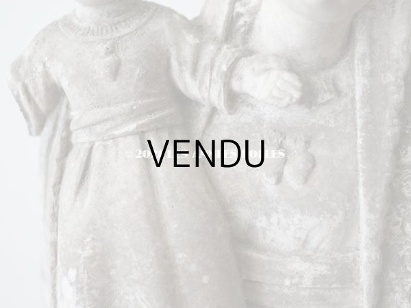 画像9: ＊蚤の市＊ 1900年代 アンティーク  聖母マリア＆幼いキリストの石膏像 (9)