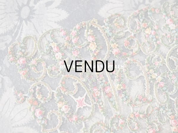 画像8: 1900年代 アンティーク ダイカットクロモ　薔薇&菫＆鈴蘭＆勿忘草のアルファベットのセット　24ピースのセット (8)