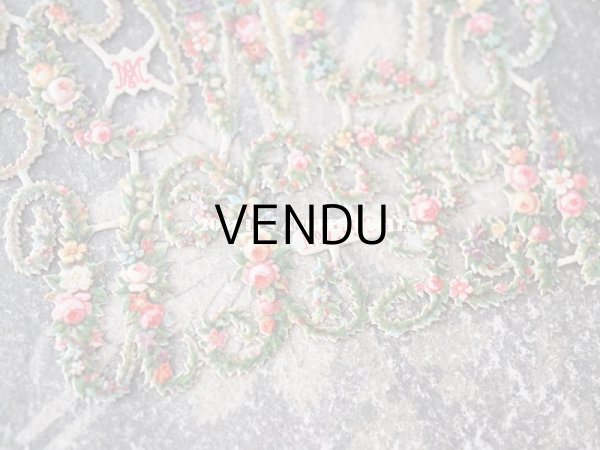 画像9: 1900年代 アンティーク ダイカットクロモ　薔薇&菫＆鈴蘭＆勿忘草のアルファベットのセット　24ピースのセット (9)