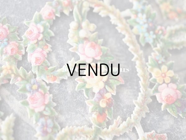 画像10: 1900年代 アンティーク ダイカットクロモ　薔薇&菫＆鈴蘭＆勿忘草のアルファベットのセット　24ピースのセット (10)