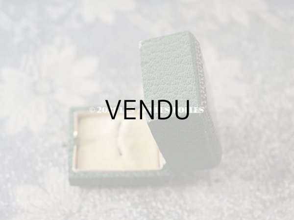 画像5: 1900年代 アンティーク  リングボックス　金彩入り グリーン ジュエリーボックス (5)