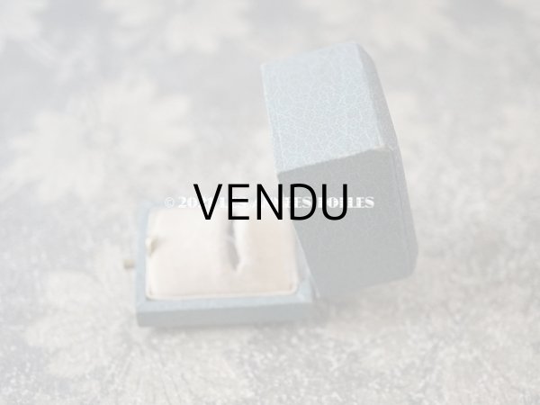 画像5: 1900年代 アンティーク  リングボックス　金彩入り　グレイッシュブルー ジュエリーボックス (5)