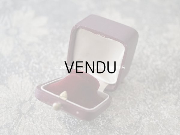 画像8: 1900年代 アンティーク  本革製 リングボックス　金彩入り グリーン ジュエリーボックス (8)