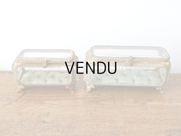 画像20: 19世紀 アンティーク ジュエリーボックス シルク製クッション 淡いブルー (20)