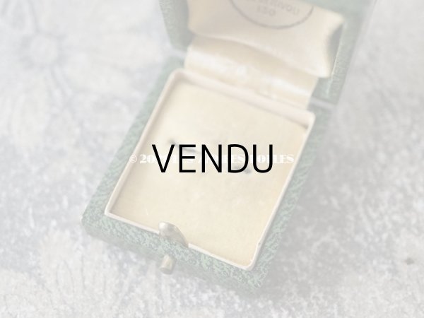 画像6: 1900年代 アンティーク  リングボックス　金彩入り グリーン ジュエリーボックス (6)