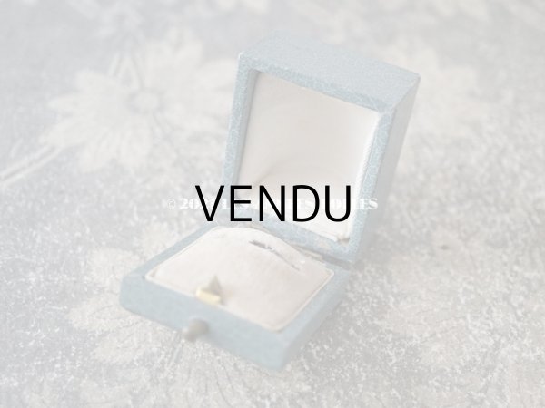 画像7: 1900年代 アンティーク  リングボックス　金彩入り　グレイッシュブルー ジュエリーボックス (7)