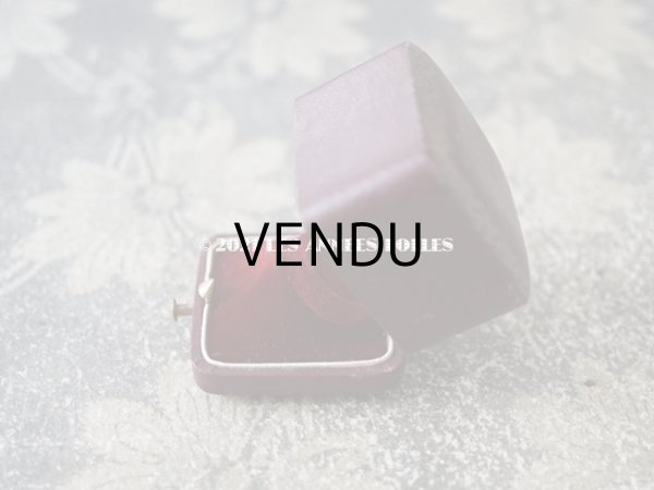 画像5: 1900年代 アンティーク  本革製 リングボックス　金彩入り グリーン ジュエリーボックス (5)