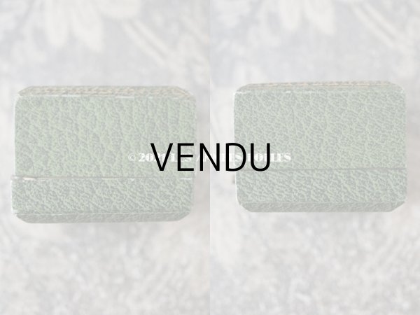 画像4: 1900年代 アンティーク  リングボックス　金彩入り グリーン ジュエリーボックス (4)