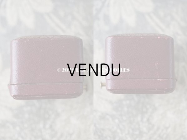 画像4: 1900年代 アンティーク  本革製 リングボックス　金彩入り グリーン ジュエリーボックス (4)