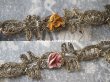 画像8: アンティーク シルク製　５色の薔薇のロココトリム ゴールドのメタルレース  (8)