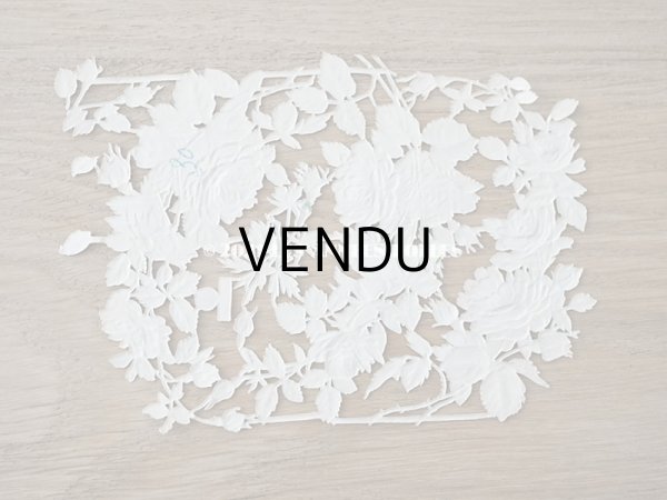 画像7: 1900年代 アンティーク ダイカットクロモ　薔薇のガーランド (7)