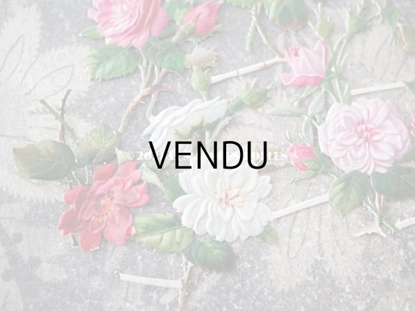 画像5: 1900年代 アンティーク ダイカットクロモ　薔薇 (5)