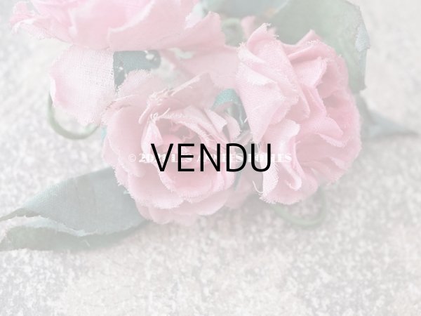 画像5: アンティーク 小さな薔薇の布花  (5)