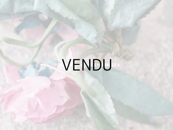 画像7: アンティーク 小さな薔薇の布花  (7)