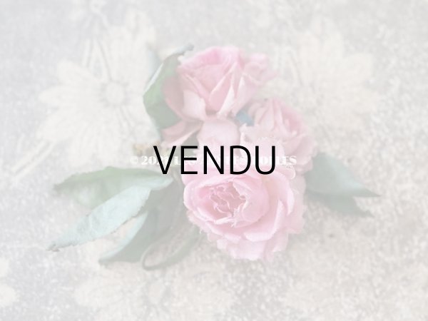 画像4: アンティーク 小さな薔薇の布花  (4)
