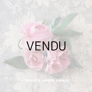 画像: アンティーク 小さな薔薇の布花 