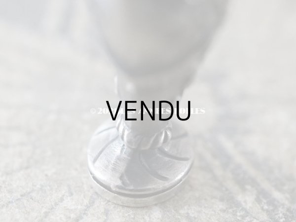 画像5: アンティーク シルバー製 とても小さなシーリングスタンプ　花模様 イニシャル入り　1.2×2.5cm (5)