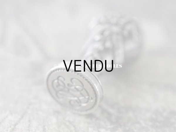 画像4: アンティーク シルバー製 とても小さなシーリングスタンプ　花模様 イニシャル入り　1.2×2.5cm (4)