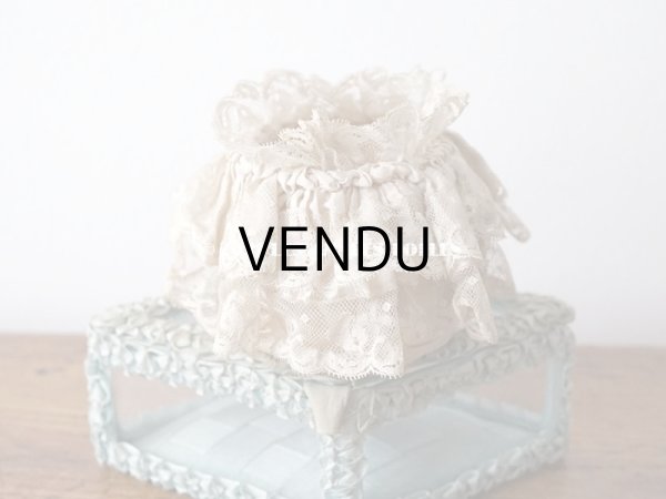 画像3: アンティーク   パウダーピンクのシルク　＆　レース 結婚式のオモニエール (3)